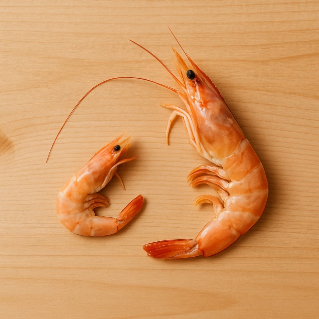 La crevette et la gambas